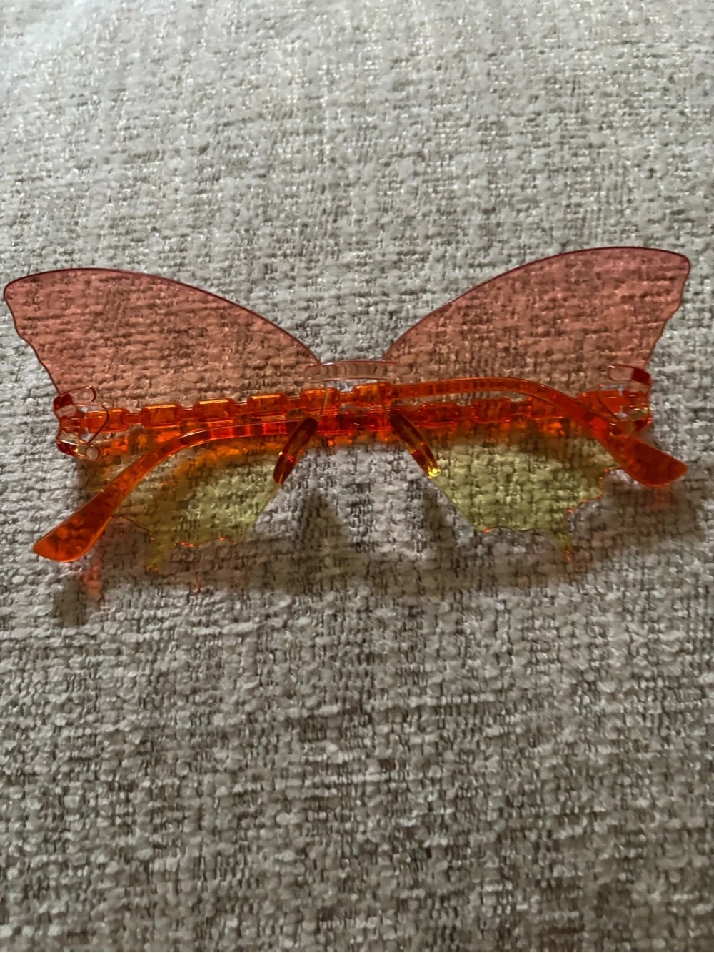 Orange Butterfly Frame Sunglasses - Women's Fashion Accessory